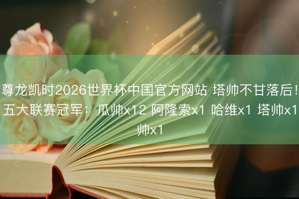 尊龙凯时2026世界杯中国官方网站 塔帅不甘落后！五大联赛冠军：瓜帅x12 阿隆索x1 哈维x1 塔帅x1
