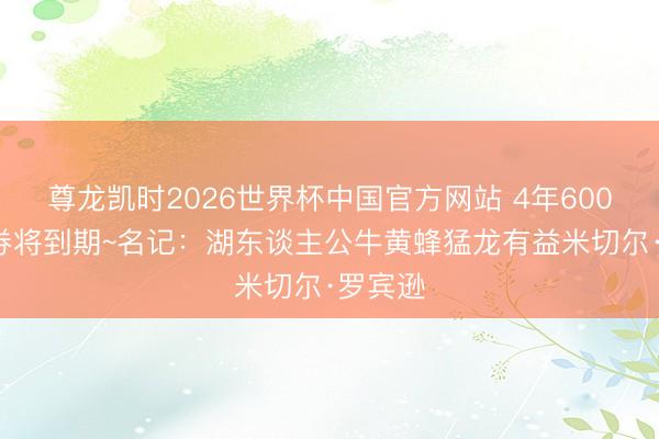 尊龙凯时2026世界杯中国官方网站 4年6000万左券将到期~名记：湖东谈主公牛黄蜂猛龙有益米切尔·罗宾逊