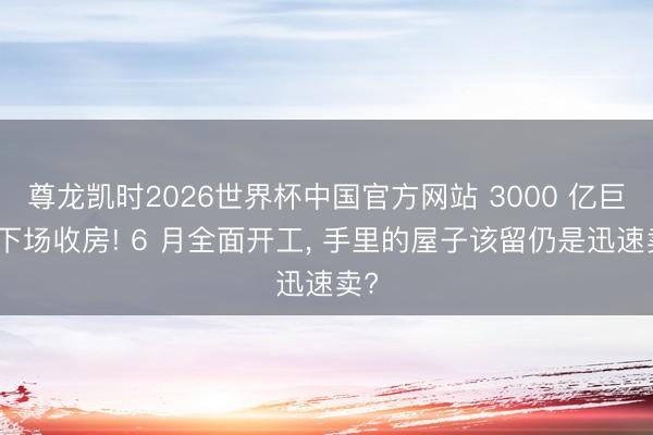 尊龙凯时2026世界杯中国官方网站 3000 亿巨资下场收房! 6 月全面开工, 手里的屋子该留仍是迅速卖?