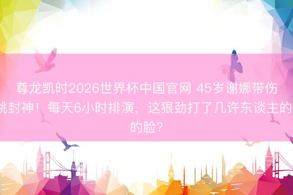 尊龙凯时2026世界杯中国官网 45岁谢娜带伤唱跳封神!每天6小时排演,这狠劲打了几许东谈主的脸?