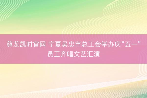 尊龙凯时官网 宁夏吴忠市总工会举办庆“五一”员工齐唱文艺汇演