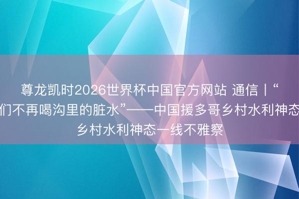 尊龙凯时2026世界杯中国官方网站 通信丨“为了东谈主们不再喝沟里的脏水”——中国援多哥乡村水利神态一线不雅察